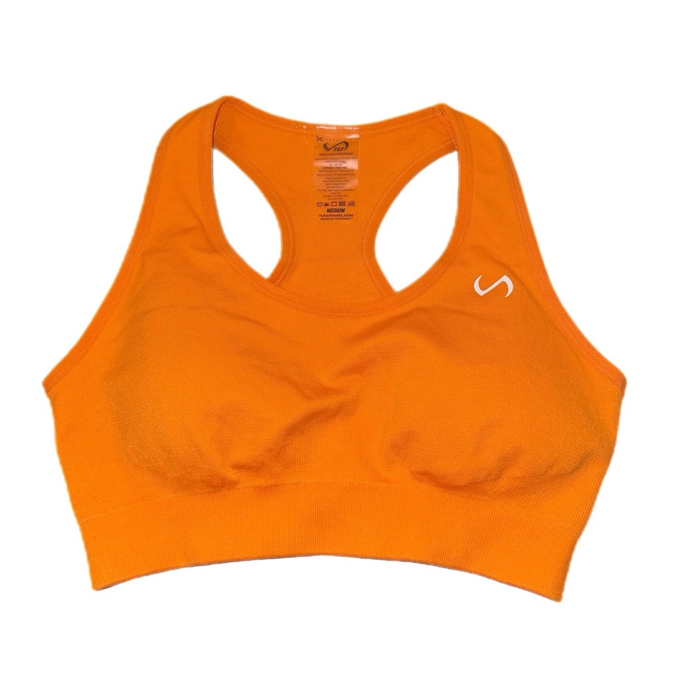 Seamless Orange Sports Bra